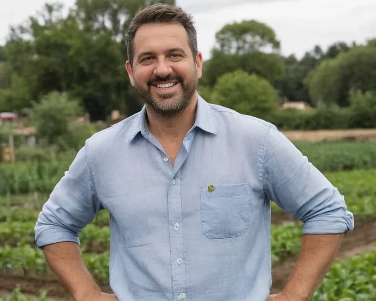 Fundador Ecoganic en la granja