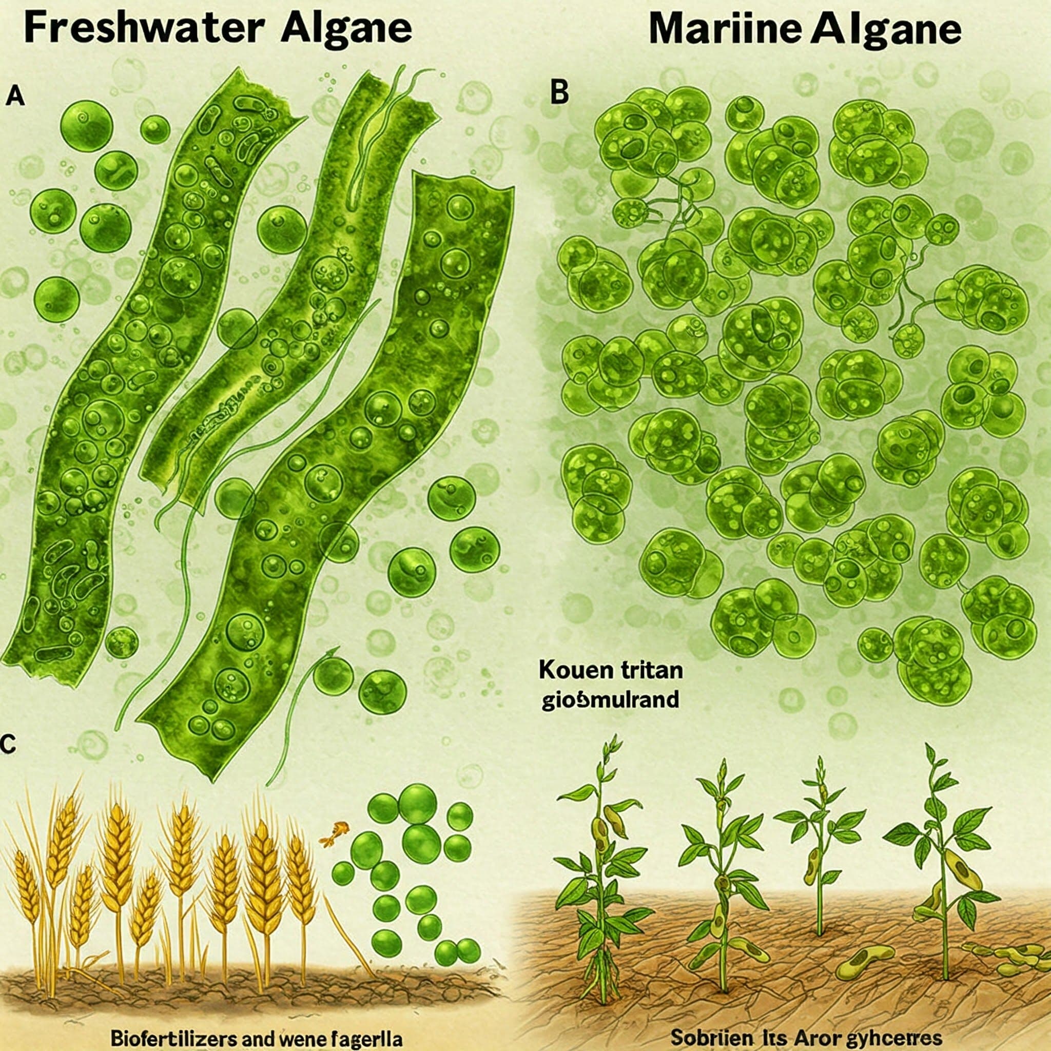 Bioestimulantes de Algas: La Batalla por la Eficacia y Sostenibilidad (Algas de Agua Dulce vs. Marina) y el Ascenso de Ecoganic Universal Power