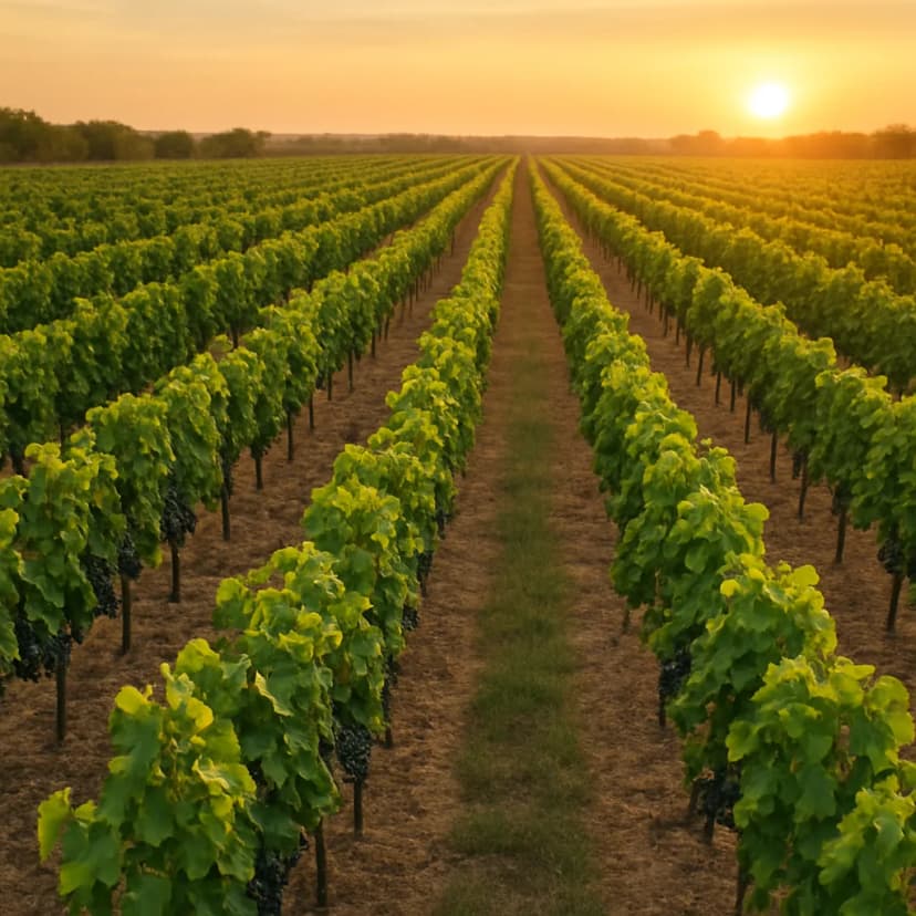 Viñedo saludable con buen manejo de potasio y sales