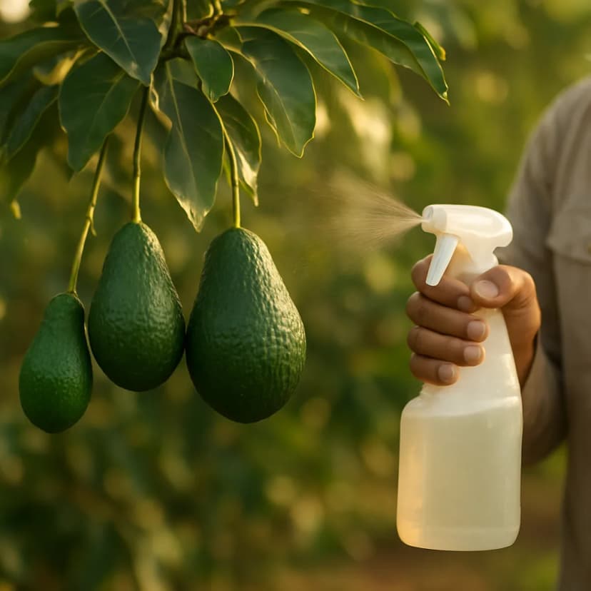crecimiento y llenado de frutos de aguacate con potasio foliar