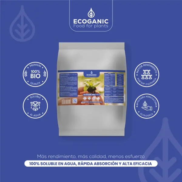 Ecoganic BALANCE 7-7-7 SOLUBLE | Fertilizante Completo para una Nutrición Equilibrada y Sostenible