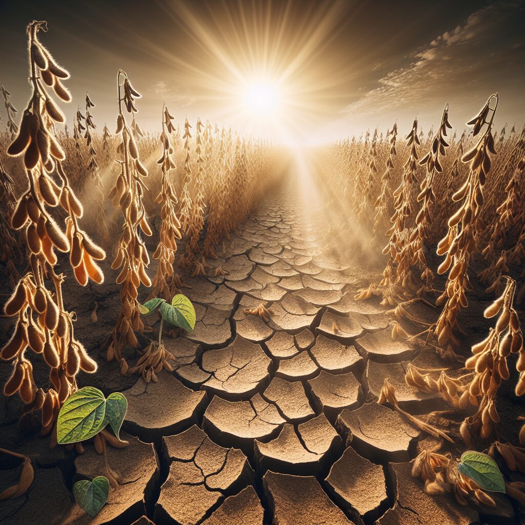 soja afectada por sequía