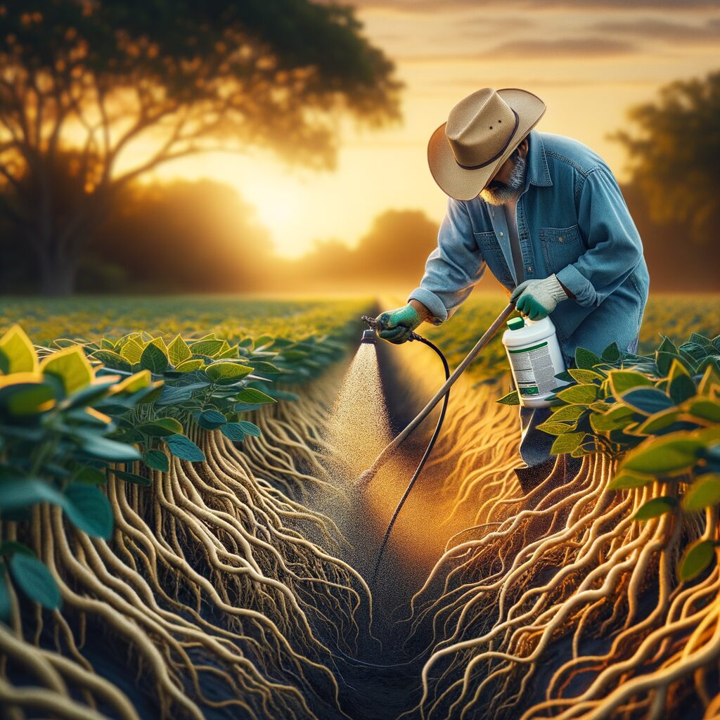 Raíces de soja desarrolladas